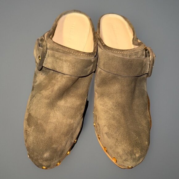 Veronica Beard Women’s 10  Brown Suede Clogs Designer Chic - Picture 10 of 11
